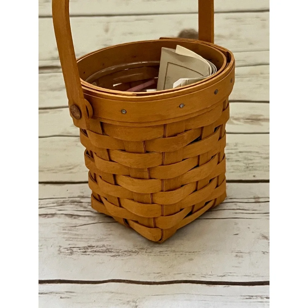Longaberger Horizon of Hope Basket Natural Pink Ribbon 2001 Small 4.5in